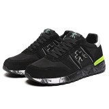 PREMIATA Steven Genuine Training Shoes Men Top Layer Leather Cowskin Mick Lander Running Shoe Black Grey Blue Brown Trainers Walking Fitness Sports Sneakers 5