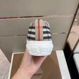 Burberry Vintage Plaid Cotton Sneakers Couple Low Sneakers