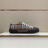 Burberry Vintage Plaid Cotton Sneakers Couple Low Sneakers