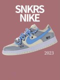 Nike SB Dunk Low Sneakers White/Black Brown dunk series low-top casual sports skateboard shoes canvas cloud pattern white rice dumpling powder cashew nut flower