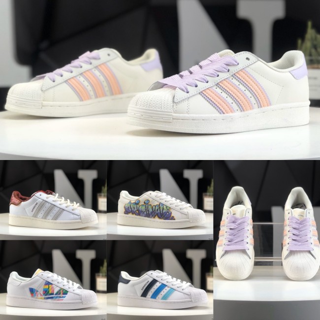 Adidas Clover Originals Superstar Shell Head Classic Versatile Casual Sports Shoes