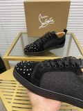 Christian Louboutin couple casual sneakers Rivet sports casual shoes couple style red bottom shoes
