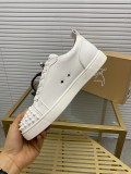 Christian Louboutin couple casual sneakers Rivet sports casual shoes couple style red bottom shoes