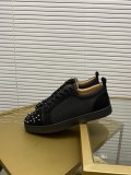 Christian Louboutin couple casual sneakers Rivet sports casual shoes couple style red bottom shoes