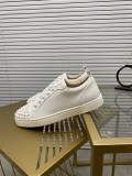 Christian Louboutin couple casual sneakers Rivet sports casual shoes couple style red bottom shoes