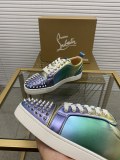Christian Louboutin couple casual sneakers Rivet sports casual shoes couple style red bottom shoes