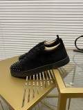 Christian Louboutin couple casual sneakers Rivet sports casual shoes couple style red bottom shoes