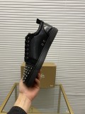 Christian Louboutin couple casual sneakers Rivet sports casual shoes couple style red bottom shoes