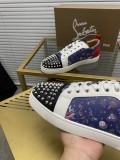 Christian Louboutin couple casual sneakers Rivet sports casual shoes couple style red bottom shoes