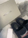 Balenciaga thick soled plush slippers
