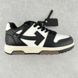 High quality Off-White Out of Office Sneakers Black and White Raw Rubber Low Top Retro Casual Shoes