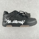 High quality Off-White Out of Office Sneakers Black and White Raw Rubber Low Top Retro Casual Shoes