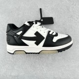 High quality Off-White Out of Office Sneakers Black and White Raw Rubber Low Top Retro Casual Shoes