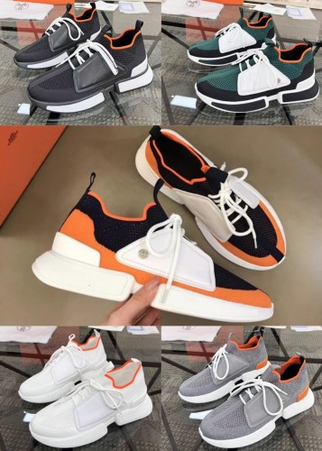 Herme High Quality Men's trainer Shoes Casual Sneakers