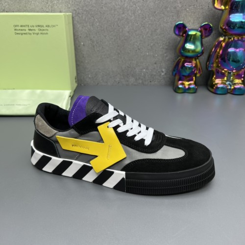 OFF WHITE Mens OW FW Yellow Ribbon White Arrow Black Trendy Shoes
