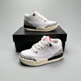 NIKE KIDS AIR Jordan 3 Retro Basketball shoes Luxury Designer Sneaker Jumpman Children's AJ3 Shoes