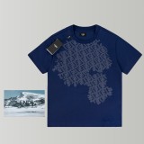 Fendi men women couples the same style short-sleeved half-sleeved couple loose oversize version t-shirt