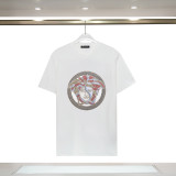 Versace T-shirt adopts double yarn fabric Austria imported hot drilling process