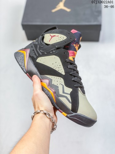Nike Air Jordan 7 Retro Aj7 High Top Basketball Shoes AJ7 Paris Black and Gray