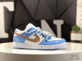 Nike SB Dunk Low Sneakers White/Black Brown dunk series low-top casual sports skateboard shoes canvas cloud pattern white rice dumpling powder cashew nut flower