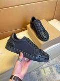 Christian Louboutin couple casual sneakers Rivet sports casual shoes couple style red bottom shoes