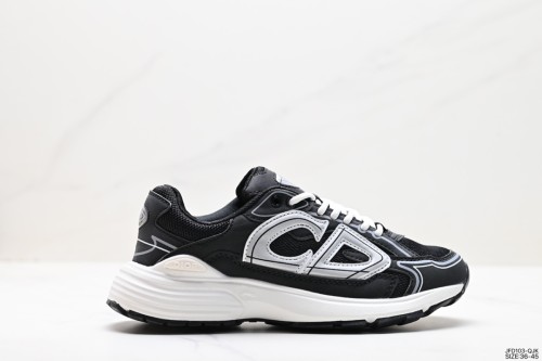 Dior B30 mesh fabric thick-soled lace-up casual low-top sneakers