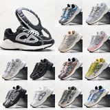 Dior B30 mesh fabric thick-soled lace-up casual low-top sneakers