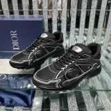 Top Quality Dior B30 mesh fabric thick-soled lace-up casual low-top sneakers Reflective letter CD