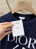 2024ss Dior 47 T-shirt printed patchwork short sleeves