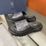 Dior H-Town Series Oblique Thick Sole Slippers Men's Sandals
