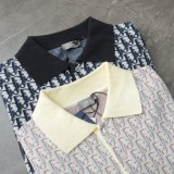 Dior 1:1 High Quality Counter Knitted Jacquard Polo Shirt Short Sleeve T-Shirt