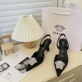 Versace Medusa rhinestone pointed high heel sandals
