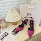 Versace Medusa rhinestone pointed high heel sandals