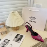 Versace Medusa rhinestone pointed high heel sandals