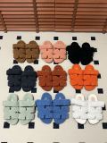 Hermes Autumn and Winter Teddy Furry Slippers Velcro Slippers