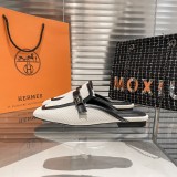 Hermes Half Slippers Mules Square Toe Flat Slippers