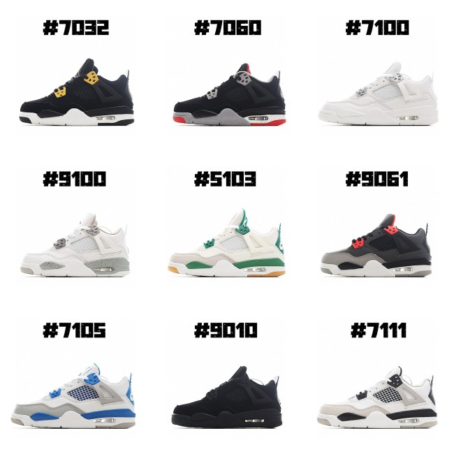 NIKE Kids Shoes AIR Jordan 4 Retro Sneaker Luxury Designer Children's Shoes