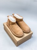 2024 Winter New Women's Thick-soled Snow Boots Fur Thickened Plush Warm Cotton Shoes