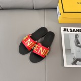 2025 Fendi Sandals Fashion Week New Collection FF Letter Buckle Flat Slippers