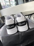 CELINE couple's low-top thick-soled sneakers casual sneakers white shoes