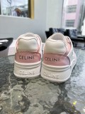 CELINE couple's low-top thick-soled sneakers casual sneakers white shoes