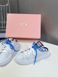 2024ss MIUMIU colorful strap casual white shoes women's sports shoes sneakers
