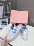 2024ss MIUMIU colorful strap casual white shoes women's sports shoes sneakers