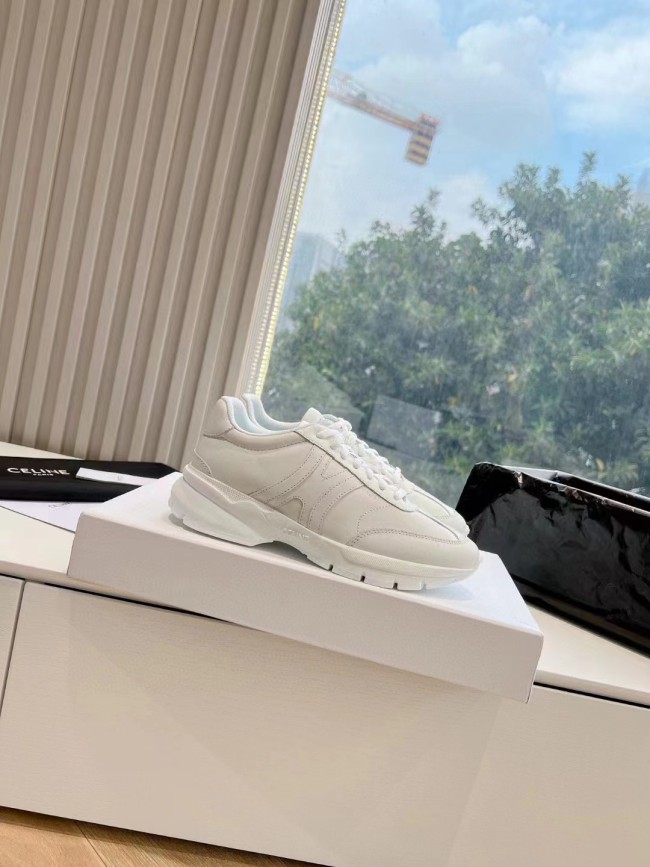 2024ss Celine women's white shoes sneakers