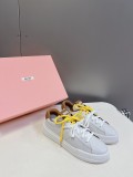 2024ss MIUMIU colorful strap casual white shoes women's sports shoes sneakers