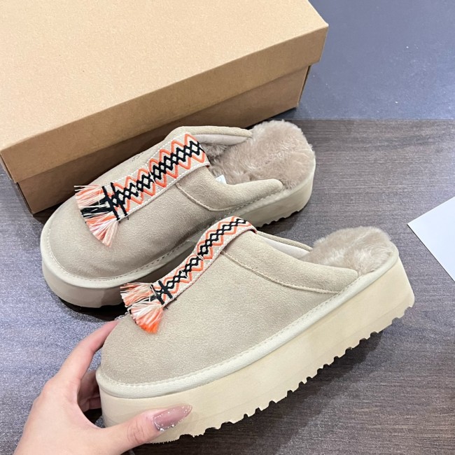 Designer brand Womens wheat spike thick sole slippers