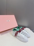 2024ss MIUMIU colorful strap casual white shoes women's sports shoes sneakers