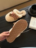 Designer Brand Ethnic Bow Plush Slippers