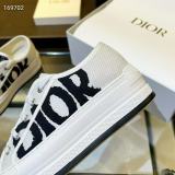 Dior Walkn Sneakers Denim Embroidered Thick-Soled Canvas Shoes Casual Sports Shoes