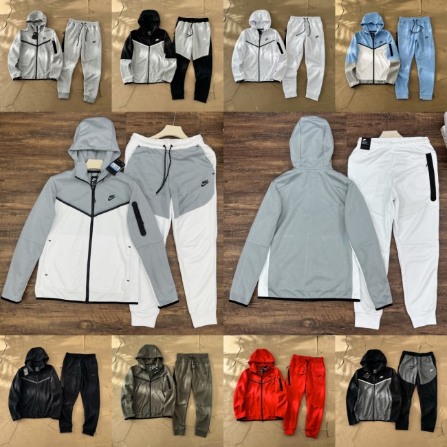 Nike Sportswear Tech Fleece Windrunner Casual Sports Jacket Coat Weatpants Set